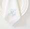 VINEYARD FONT on Embroidered Cloth Dinner Napkins and Guest Hand Towels - Wedding Keepsake or Special Occasions product 1